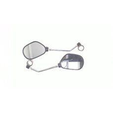 Купить Зеркала велосипедные овальные   (черные, ножка хром, 20mm)   YKX   (mod.A) в Интернет-Магазине LIMOTO